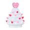 Miss Valentine 4.5" Ceramic Miniature Trees Set, 3ct.